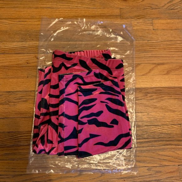 Sprithoods Leggings, SPIRITHOODS NEON PINK ZEBRA VELVET LEGGINGS, zebra leggings - Picture 2 of 5